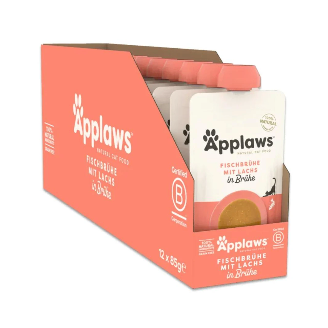 Applaws Fish Bone Broth med laks til kat 85 g